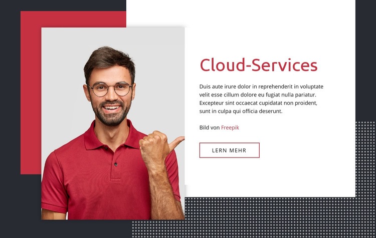 Cloud-Services Eine Seitenvorlage