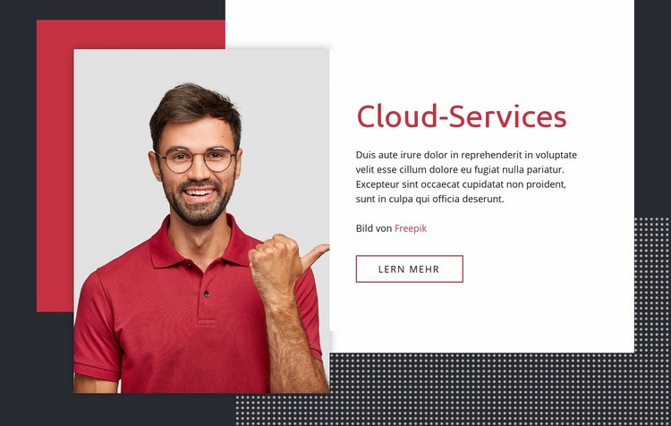 Cloud-Services Website-Vorlage