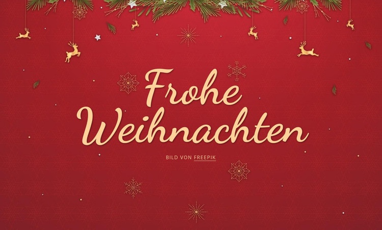 Fröhliche Weihnachten Website-Vorlage