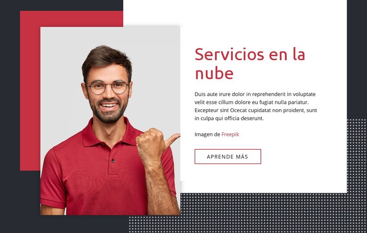 Servicios en la nube Creador de sitios web HTML