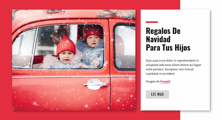 Regalo de navidad para niños Página de destino