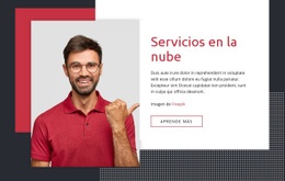 Servicios En La Nube Plantilla De Página De Destino