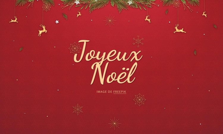 joyeux Noël Maquette de site Web