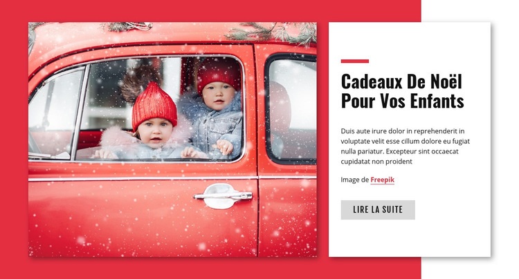 Cadeau de Noël pour les enfants Modèle HTML5