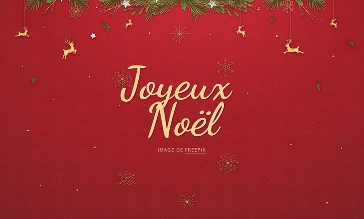 joyeux Noël Modèle de site Web