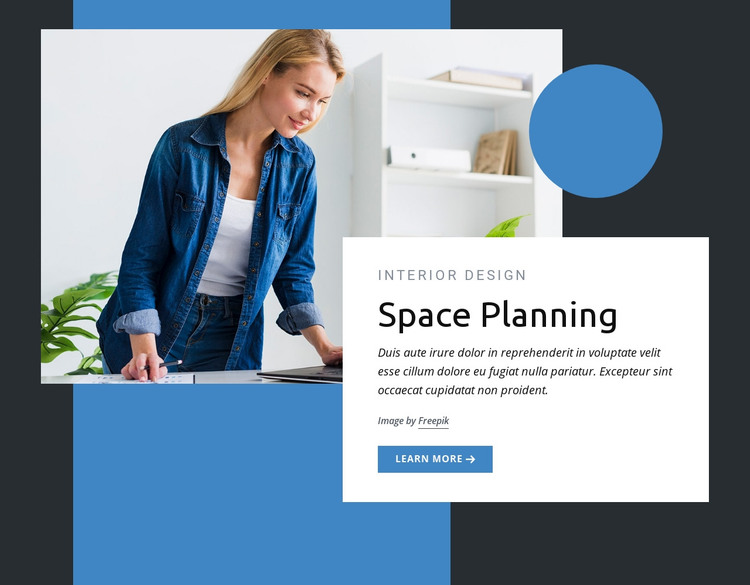 Space planning Homepage Design