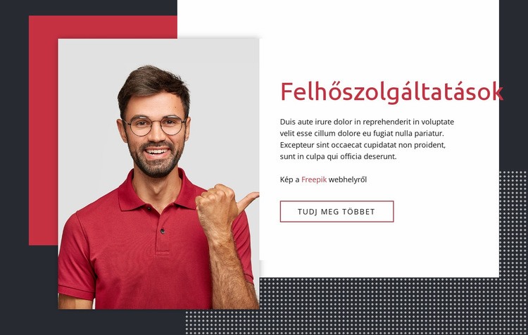 Felhőszolgáltatások Weboldal sablon