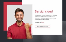 Modello Esclusivo Di Una Pagina Per Servizi Cloud
