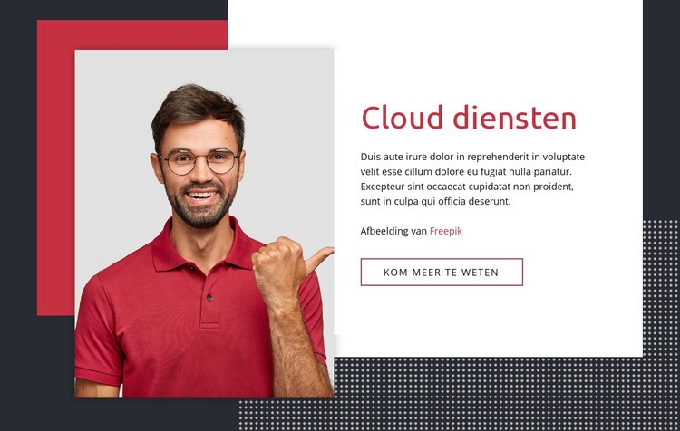 Cloud diensten Html Website Builder