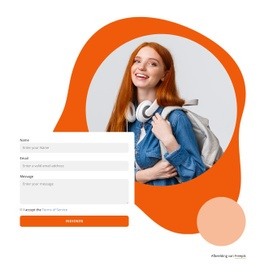 Creatieve Blok Met Contactformulier - Sjablonen Website-Ontwerp