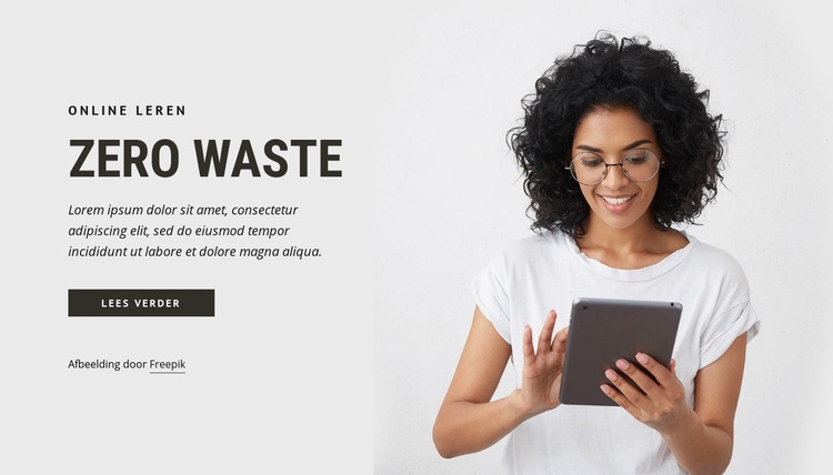 Zero waste Website mockup