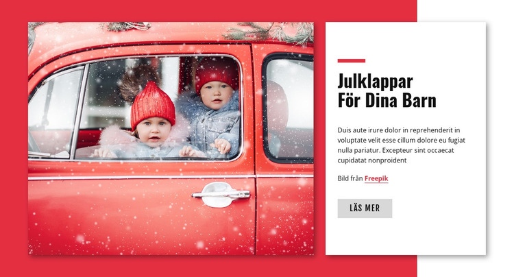 Julklapp till barn Webbplats mall