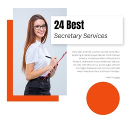 24 Best Secretary Services Free CSS Website Template