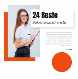 24 Beste Sekretariatsdienste Kostenlose CSS-Websitevorlage