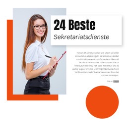 24 Beste Sekretariatsdienste – Gebrauchsfertige HTML5-Vorlage