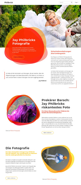 Kletterhochzeit – Fertiges Website-Design