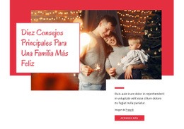 Diseño De Sitio Listo Para Usar Para 10 Consejos Para Una Familia Más Feliz