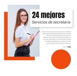 24 Mejores Servicios De Secretaria Plantilla De Sitio Web CSS Gratuita