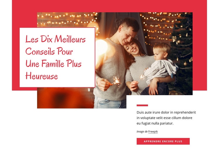 10 conseils pour une famille plus heureuse Conception de site Web