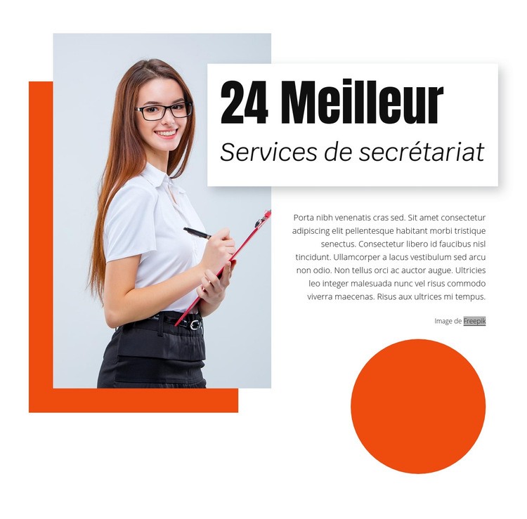 24 Meilleurs services de secrétariat Créateur de site Web HTML