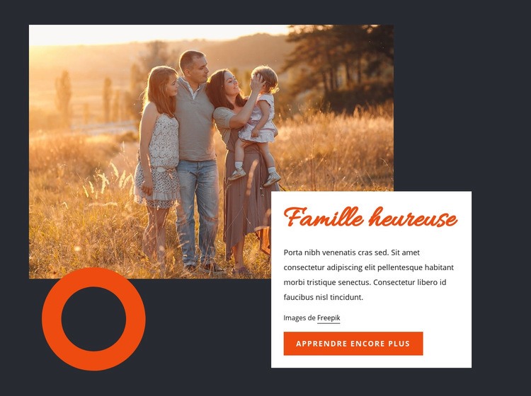 Famille heureuse Créateur de site Web HTML