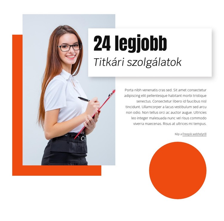 24 A legjobb titkársági szolgáltatások HTML Sablon