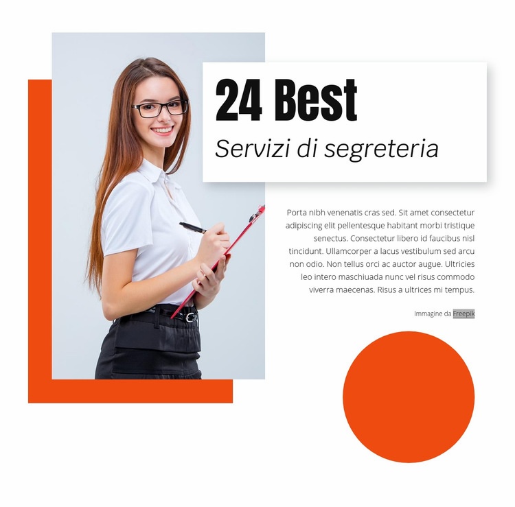 24 Migliori servizi di segreteria Modello di sito Web