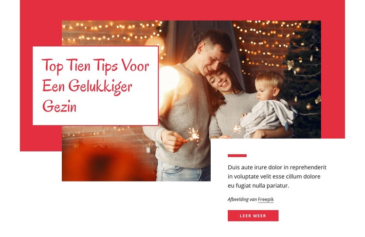 10 tips voor een gelukkiger gezin Bestemmingspagina