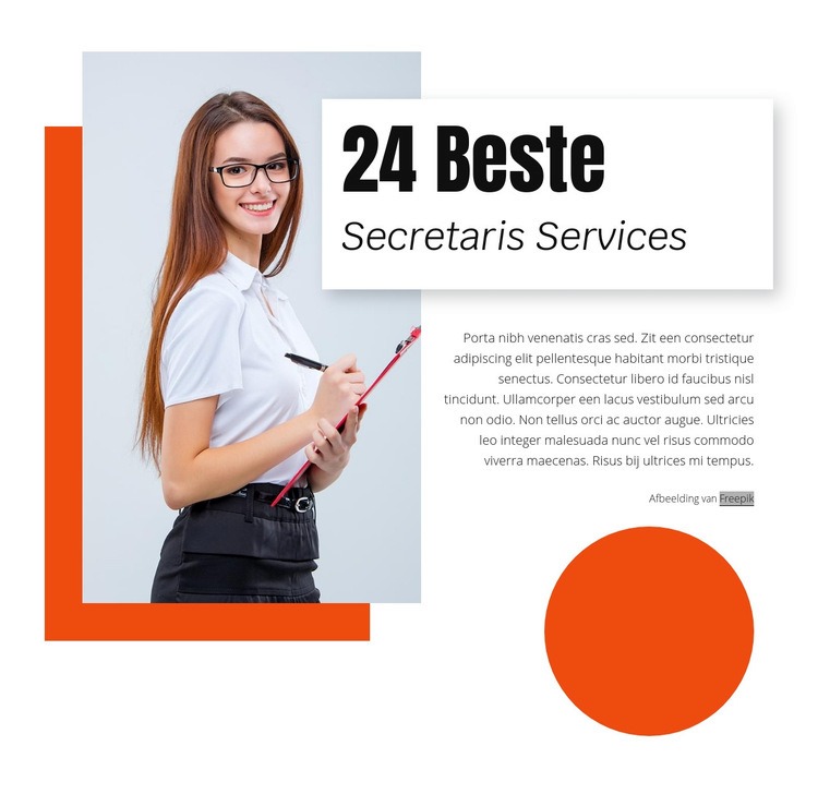 24 Beste secretaresservices CSS-sjabloon