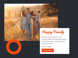 Landing Page Template For Happy Family