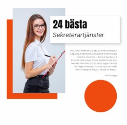 24 Bästa Sekreterartjänster Gratis CSS-Webbplatsmall