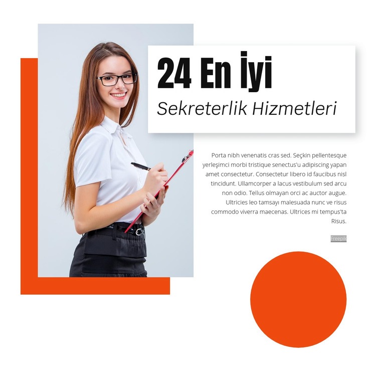 24 En iyi sekreter hizmetleri HTML Şablonu