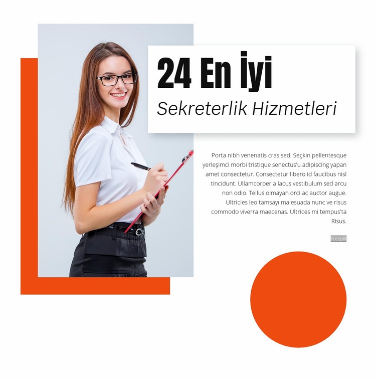 24 En iyi sekreter hizmetleri HTML5 Şablonu