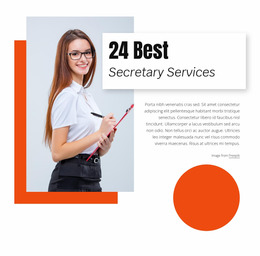 24 Best Secretary Services - Website Mockup