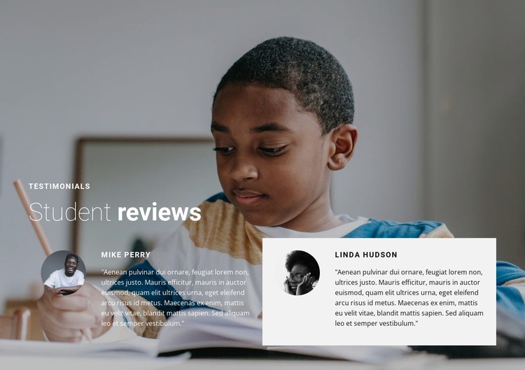 Student reviews CSS Template