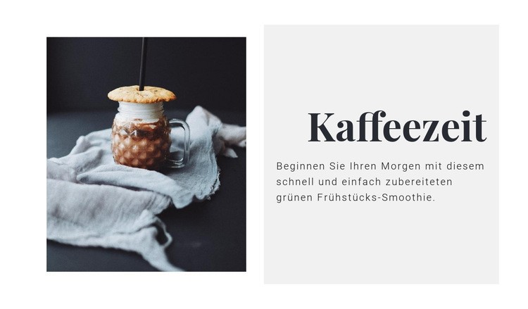 Kaffeesalon Eine Seitenvorlage