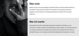 Über Mich Und Meine Arbeit - Vorlagen Website-Design