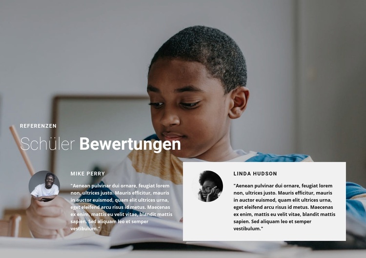 Studentenbewertungen Website design