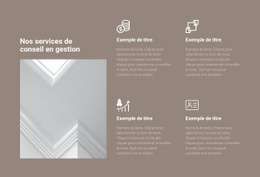 Services De Conseil En Gestion - Créateur De Site Web Simple