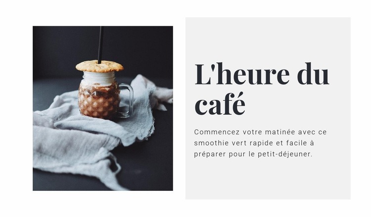Salon de café Maquette de site Web