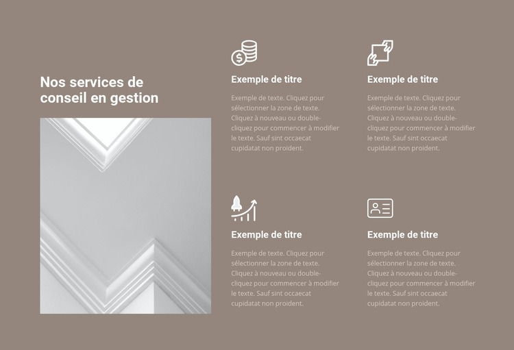 Services de conseil en gestion Modèle HTML