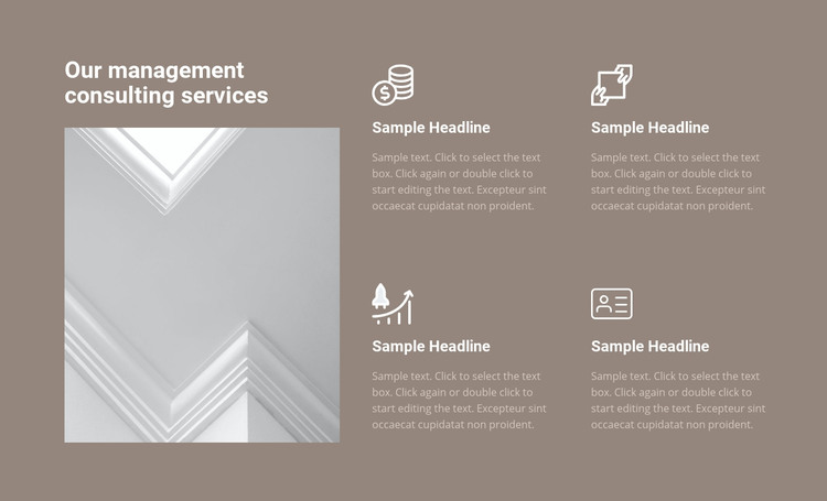 Management consulting services Homepage Design