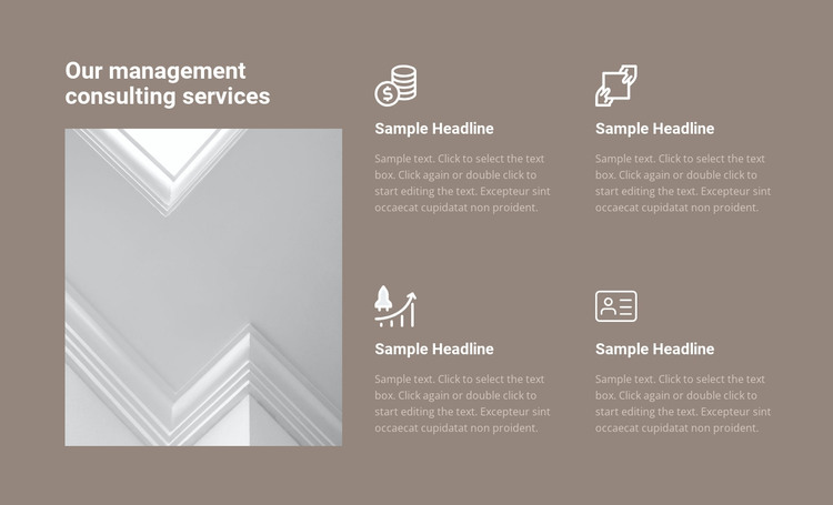 Management consulting services HTML Template