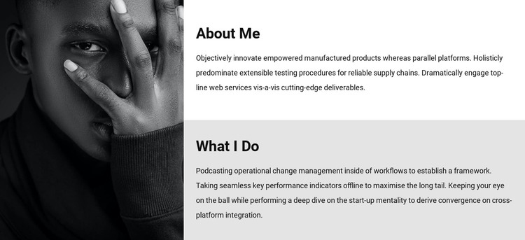 About me and my work HTML Template