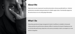 About Me And My Work - Website Creation HTML