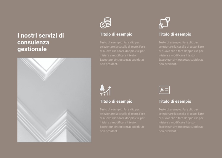 Servizi di consulenza gestionale Costruttore di siti web HTML