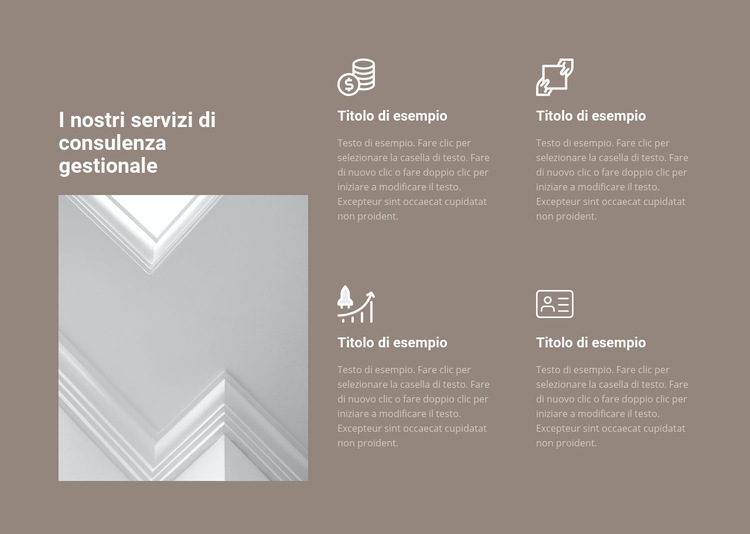 Servizi di consulenza gestionale Modello