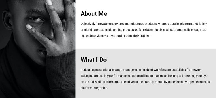 About me and my work Joomla Template