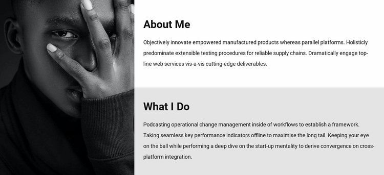 About me and my work Website Design