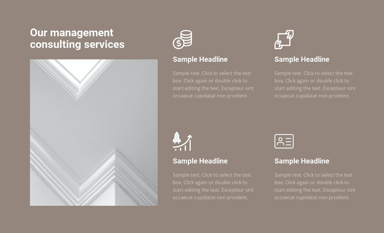 Management consulting services Website Mockup